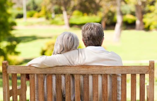 Lovers on the bench